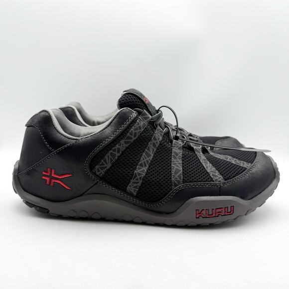 Kuru Mens Chicane Low Hiking Sneakers US 11.5 Wide EU 45 Black Red GUC main image 12